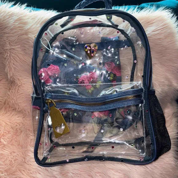 Betsey Johnson | Bags | Clear Backpack With Floral Design  display picture 1